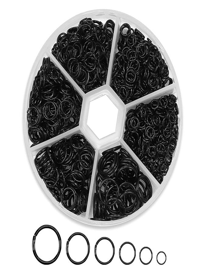 Excellentcrafts Open Jump Rings for Jewellery Making and Other Crafts (100 pcs) (7mm, Black) - Image 3